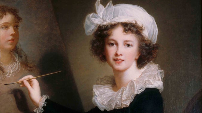 Oil painting on canvas, Self-portrait by Elisabeth Louise Vigée Le Brun, signed, bottom left: L. E. Vigée Le Brun/ Naples 1791, at Ickworth, Suffolk